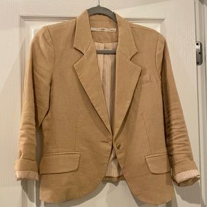 Tan linen jacket. Size small